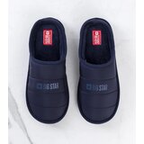 Big Star Navy blue insulated men's slippers | shoptok.hr