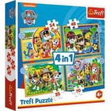 Trefl Trefl: Tačke na patrulji na počitnicah - sestavljanka 4-v-1 z 35, 48, 54, 70 kosi | Shoptok.si
