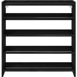 vidaXL Regal za čevlje črn 80x25x81 cm inženirski les | Shoptok.si