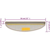  Prostirke za stepenice 10 kom 56x17x3 cm poluokrugle boje taupe | shoptok.hr