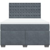  Krevet s oprugama i madracem tamnosivi 140x190 cm baršunasti | shoptok.hr