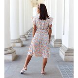 Gemre Pleated Purple Floral Dress Ottavio | Shoptok.si