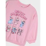 Sinsay Pamučna crewneck majica s božićnim printom Stitch Slike