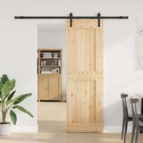 vidaXL Drsna vrata s kompletom vodil 70x210 cm trdna borovina | Shoptok.si