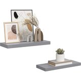  Plutajuće zidne police 2 kom sive 60 x 23,5 x 3,8 cm MDF | Eponuda.ba