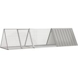  Kavez za zečeve sivi 302,5 x 80,5 x 71 cm pocinčani čelik | shoptok.hr