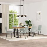 vidaXL Blagovaonske stolice 6 kom svjetlosive baršunaste | shoptok.hr