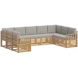  Set vanjskih sofa 7 pcs Bijela i svijetlosiva | Eponuda.com