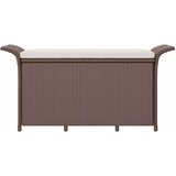  Vrtna klupa s jastukom smeđa 116 x 46 x 57 cm od poliratana | shoptok.hr
