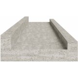  Zidne police 2 kom siva boja betona 80 x 9 x 3 cm | Shoptok.si