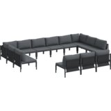  Sjedeća garnitura za vrt 13 pcs Antracit Čelik | shoptok.hr