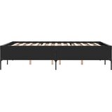  Okvir kreveta crni 120 x 200 cm od konstruiranog drvo i metal | shoptok.hr