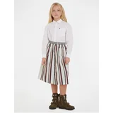 Tommy Hilfiger Creamy Girly Striped Midi Skirt - Girls