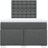  Krevet box spring s madracem tamnosivi 120 x 190 cm tkanina | shoptok.hr