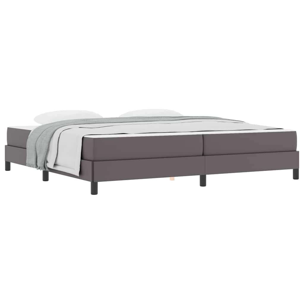  Postelja z vzmetnico Siva 200 x 200 cm Umetna koža | Shoptok.si