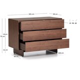 Kave Home Komoda v orehovem dekorju v temni naravni barvi 101x75x50 cm Norlen – | Shoptok.si