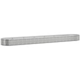 Furnova Visoka greda iz prašno premazanega jekla 544x100x36 cm srebrna, (21921222) | Shoptok.si