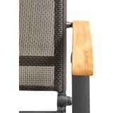 Ambia Garden ZLOŽLJIV VRTNI SEDEŽ tikovina aluminij antracit, črna | Shoptok.si