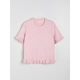 Sinsay Bluza u stilu pulovera s dodatkom vune i volanom | shoptok.hr