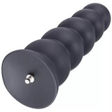 HiSmith HSA13-XL Silicone Anal Beads Dildo with 5 Smooth Balls KlicLok XL 30cm Black Cene