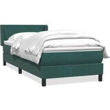 Maison Chic Box spring postelja - Vzmetna postelja z vzmetnico temno zelena 80x220 cm žamet SL6193, (21902089) Cene