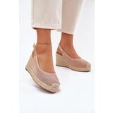 Boto Womens wedge sandals with braiding pink Tulliata | ePonuda.com