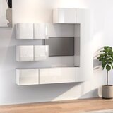 vidaXL 6-dijelni set TV ormarića sjajni bijeli drveni | shoptok.hr