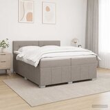  Boxspring krevet s madracem Sivosmeđa 200 x 200 cm Tkanina | shoptok.hr