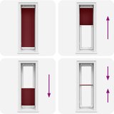 Plisirana zavjesa Bordo crvena 45x150 cm Širina tkanine 44,4 cm Poliester | shoptok.hr