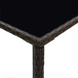  Vrtni barski stol smeđi 70 x 70 x 110 cm od poliratana i stakla | Eponuda.com