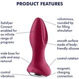 Satisfyer vibracijski analni čep rotator 2, fuksija | Shoptok.si