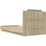  Okvir za krevet s uzglavljem boja hrasta 75x190 cm drveni | shoptok.hr
