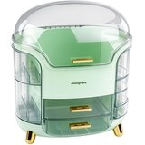  Large Cosmetics Organizer with Drawers and Lid Green | Shoptok.si