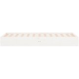  Okvir za krevet od masivnog drva bijeli 75 x 190 cm mali | shoptok.hr