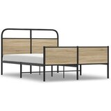 Maison Chic Posteljni okvir - Dvoposteljna postelja - Zakonska postelja brez vzmetnice 140x190 cm sonoma hrast inž. les-J10694, (21764514) Cene