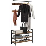 vidaXL Obešalnik za plašče Star les 95 x 34 x 184 cm Konstruiran les | Shoptok.si