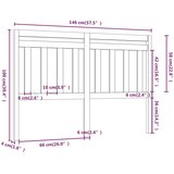  Uzglavlje za krevet 146 x 4 x 100 cm od masivne borovine | shoptok.hr