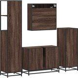 vidaXL 4-dijelni set kupaonskog namještaja boja smeđeg hrasta drveni | shoptok.hr