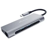 USB Type-C® 7-in-1 multiport (HDMI, LAN, ...) adapter, silver™