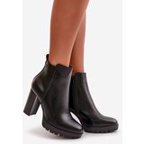 Boto Women's insulated ankle boots with high heel zip-up black Bioria | shoptok.hr