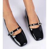 Gemre Black elegant pumps adorned with rhinestones Elifat | Shoptok.si