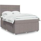 vidaXL Krevet s oprugama i madracem smeđesivi 140x200 cm tkanina | shoptok.hr