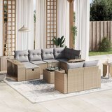  11-dijelni set vrtnih sofa od poliratana s jastucima bež | shoptok.hr
