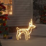 vidaXL Božična figura severni jelen toplo bel 60x30x60 cm | Shoptok.si