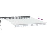 Tenda na automatsko uvlačenje antracit i bijela 400 x 300 cm | shoptok.hr