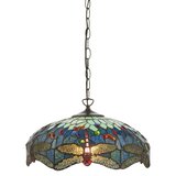 Endon 112195 - Luster na lancu Tiffany DRAGONFLY 1xE27/60W/230V, prečnik 41 cm | Eponuda.com