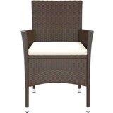 vidaXL Vrtni stoli z blazinami 2 kosa rjavi poli ratan (samo za VB/IE/FI/NO) | Shoptok.si