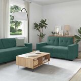  Set sofe 3 pcs Tamnozelena 221 x 80 x 80 cm Baršun | shoptok.hr