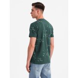 Ombre Men's printed t-shirt with round neckline - green | shoptok.hr