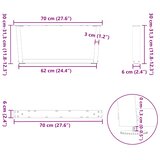  Noge za klub stolić V-oblik 2 kom Prirodni čelik 70 x (30-31,3) cm Čelik | shoptok.hr